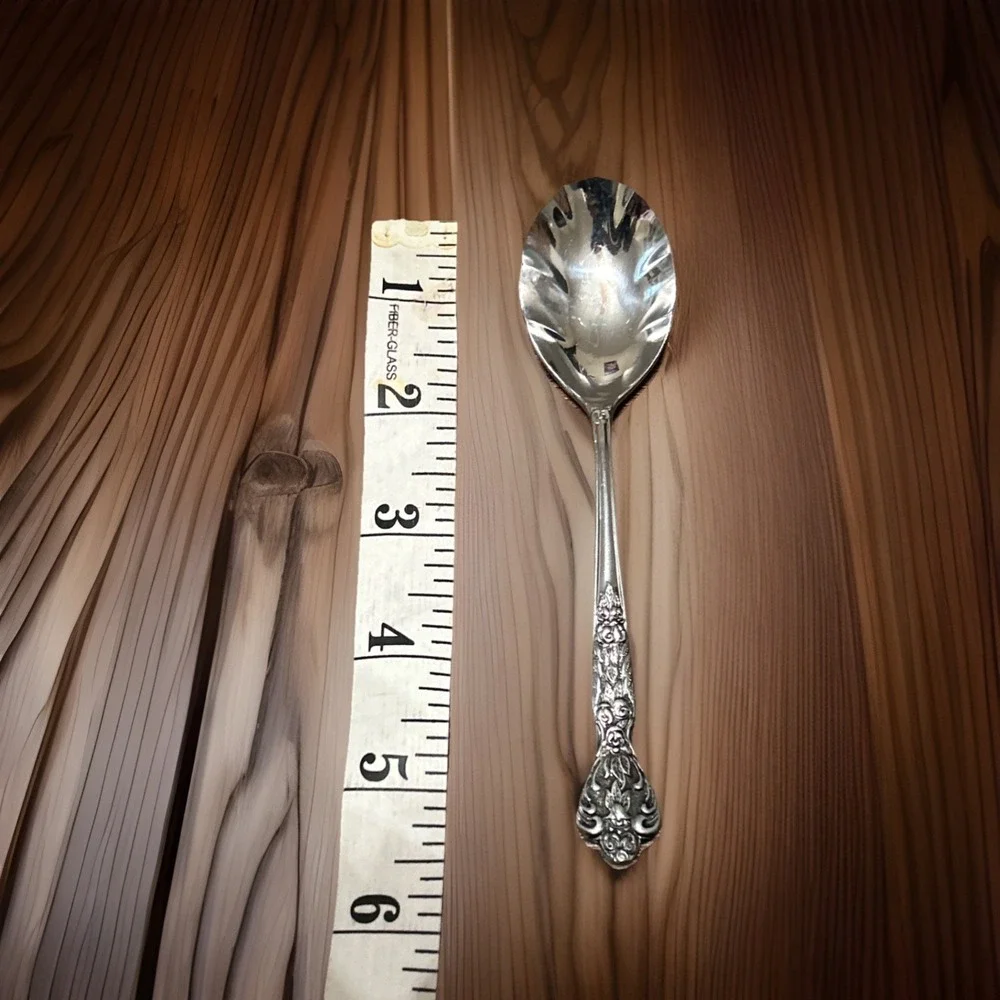 Vintage Versailles MSI Stainless Flatware Spoons MCM‎ Floral Lot Of 6